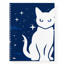 Cuaderno Cat White in the Night