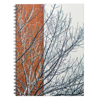 Cuaderno con fotografía de un día de invierno notebook
