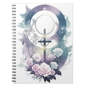 Cuaderno cross tattoo flower 34 notebook