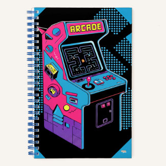Cuaderno Cuadriculado Arcade Retro Gridded Notebook