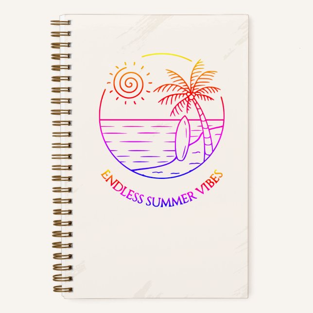 Cuaderno Cuadriculado Endless Summer Vibes Gridded Notebook (Front)