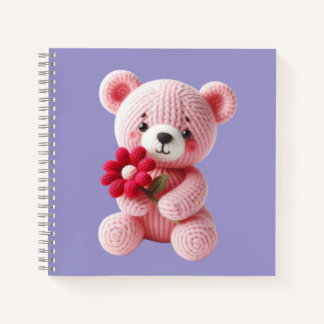 Cuaderno espiral con diseño de lindo osito notebook