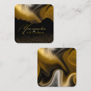 Cuadrada personalizada con purpurina square business card
