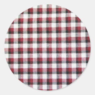 Cuadrille Red White and Black Style Classic Round Sticker