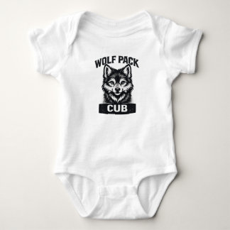 Cub baby wolf pack matching family tee onepiece