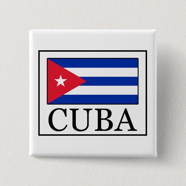 Cuba 15 Cm Square Badge (Front)