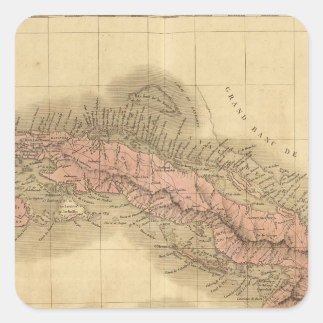 Cuba 2 square sticker (Front)