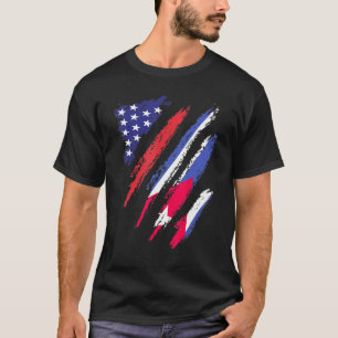 Cuba American Grown Flag USA Patriot Heritage Mont T-Shirt