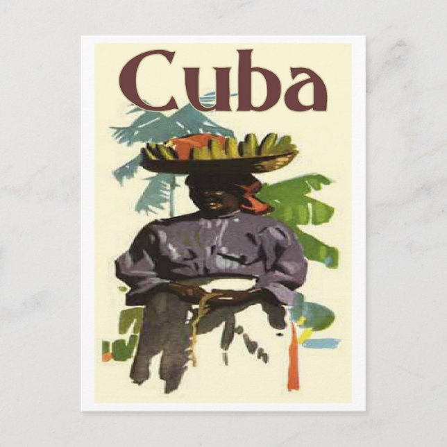 Cuba and Creole Woman Postcard (Front)