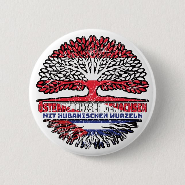 Cuba Austrian Baum 6 Cm Round Badge (Front)