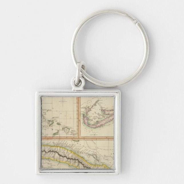 Cuba, Bahama I, Bermudas Key Ring (Front)