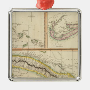 Cuba, Bahama I, Bermudas Metal Tree Decoration