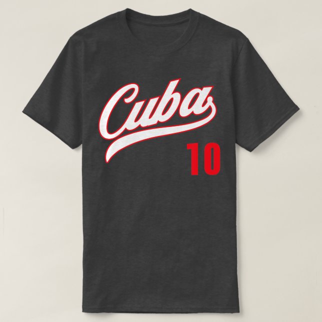 Cuba Baseball Remera Beisbol Cuban Jersey 10 1  T-Shirt (Design Front)