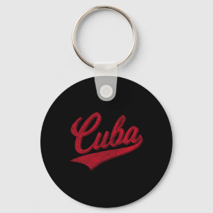 Cuba Baseball Varsity Script Clic Sports Jersey St Key Ring