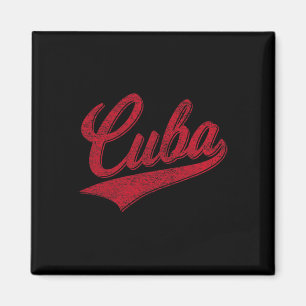 Cuba Baseball Varsity Script Clic Sports Jersey St Magnet