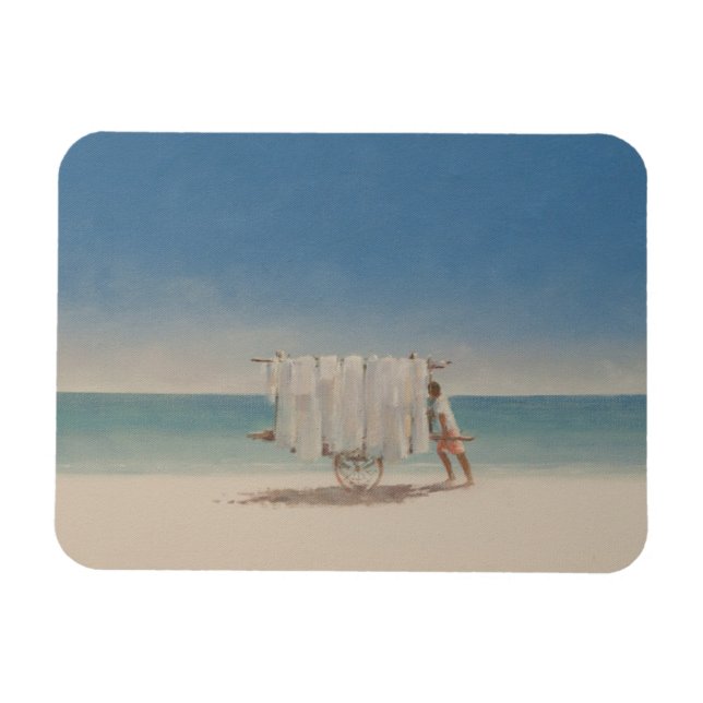 Cuba Beach Seller 2010 Magnet (Horizontal)