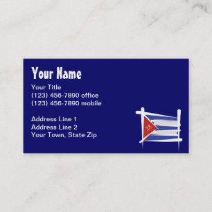 Cuba Brush Flag Business Card