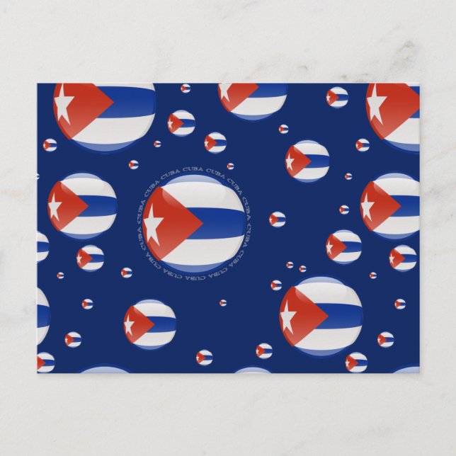 Cuba Bubble Flag Postcard (Front)