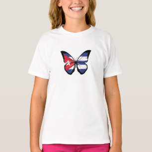 Cuba Butterfly Flag T-Shirt