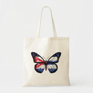 Cuba butterfly monarch flag tote bag