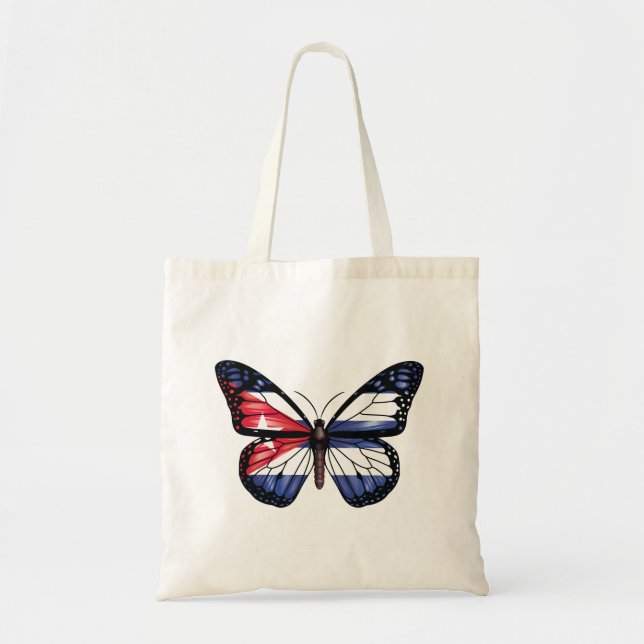Cuba butterfly monarch flag tote bag (Front)