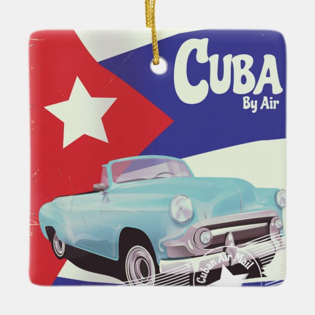 Cuba by Air Ceramic Ornament (Front)