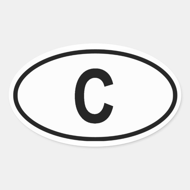 Cuba "C" Oval Sticker (Front)