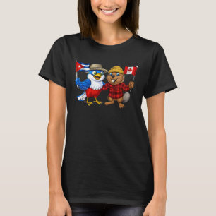 Cuba Canada Cuban Flag Proud Canadian Heritage Cub T-Shirt