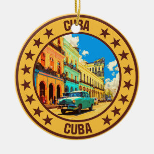 Cuba ceramic ornament