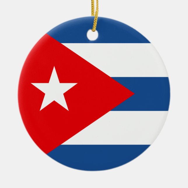 Cuba Ceramic Tree Decoration (Front)