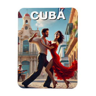 Cuba Cha-Cha Dancers Magnet