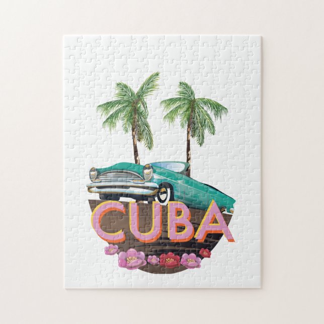 Cuba Classic Car logo Jigsaw Puzzle (Vertical)