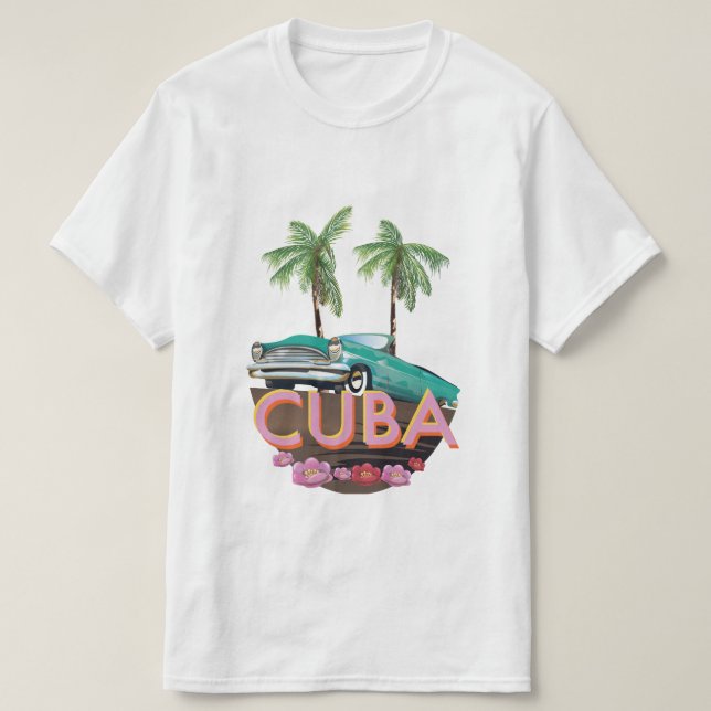 Cuba Classic Car logo T-Shirt (Design Front)