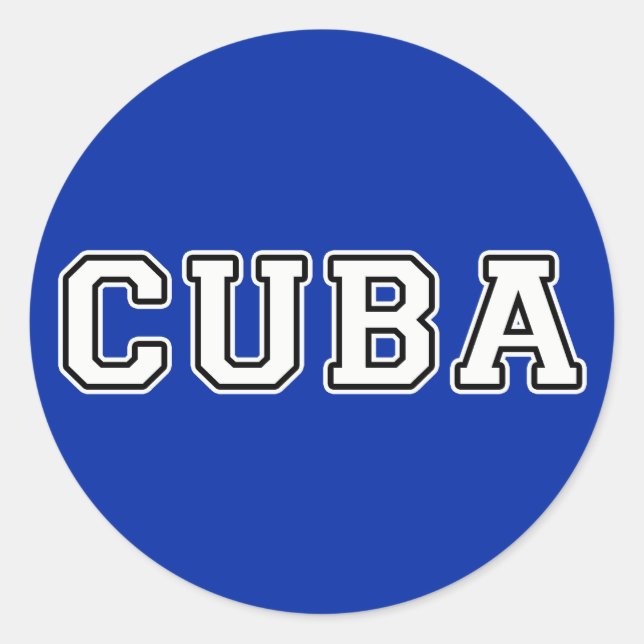 Cuba Classic Round Sticker (Front)