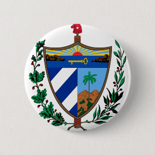 cuba coat of arms 6 cm round badge