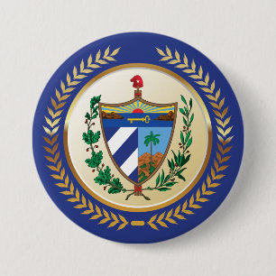 Cuba Coat of Arms 7.5 Cm Round Badge
