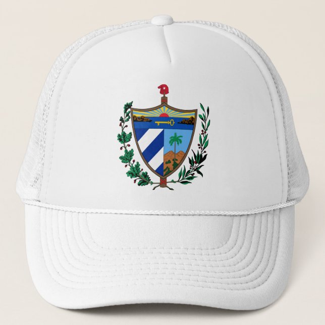 Cuba Coat of arms CU Trucker Hat (Front)