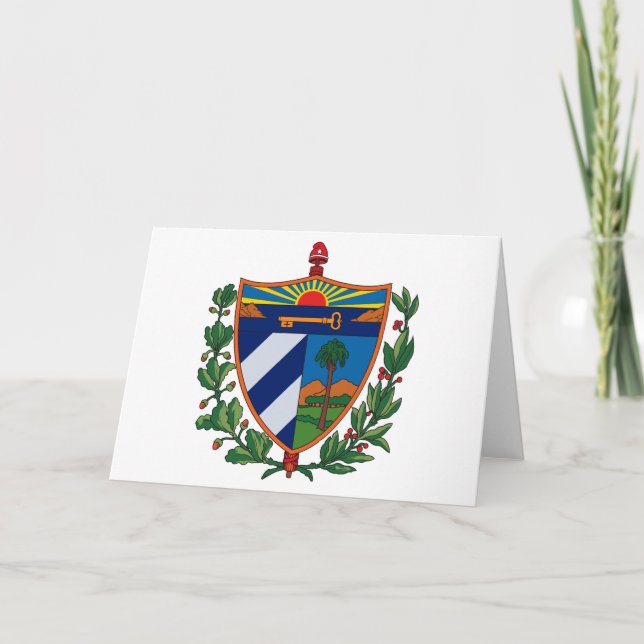 Cuba Coat of Arms Greeting Card (Front)