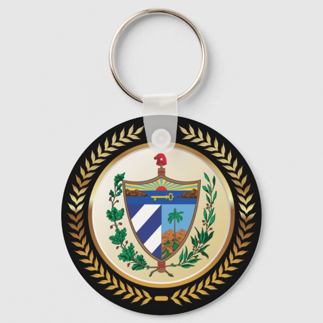 Cuba Coat of Arms Key Ring (Front)