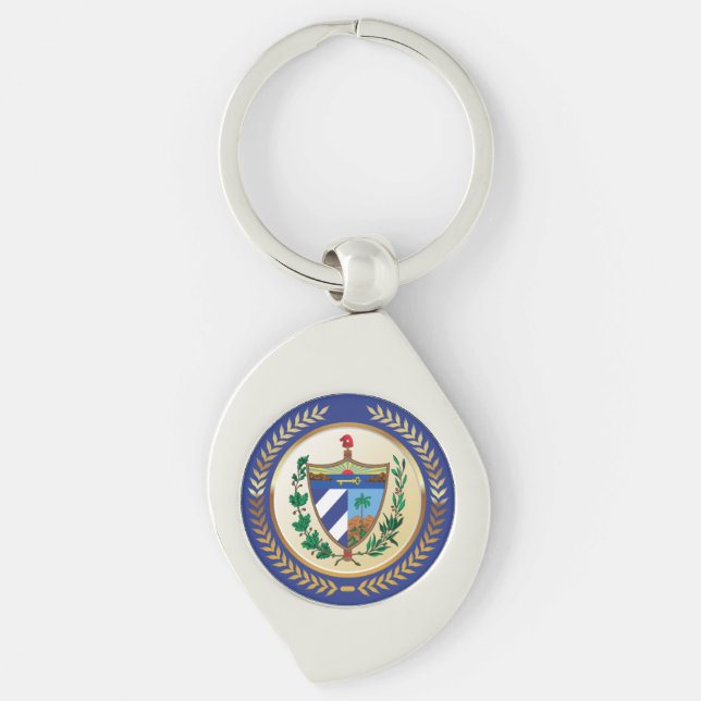 Cuba Coat of Arms Key Ring (Front)