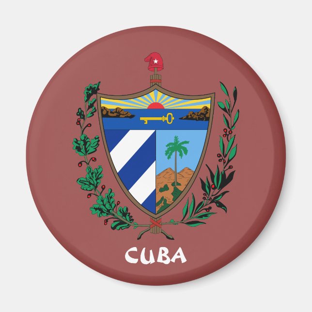 Cuba Coat of Arms Kitchen/Office Magnet (Front)