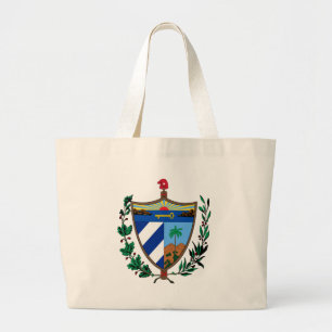 cuba coat of arms large tote bag