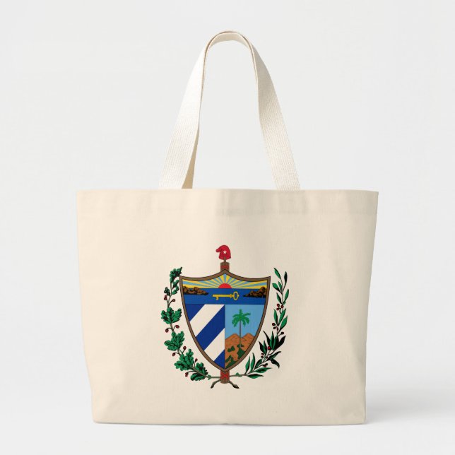 cuba coat of arms large tote bag (Front)