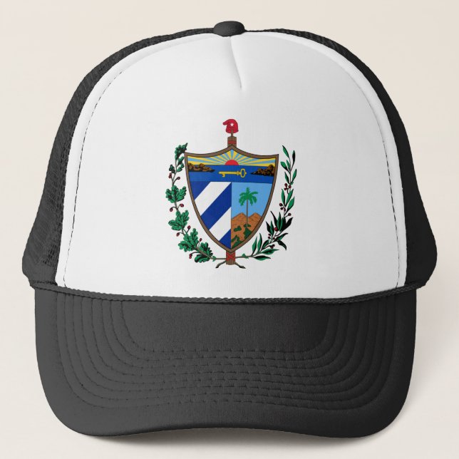 cuba coat of arms trucker hat (Front)