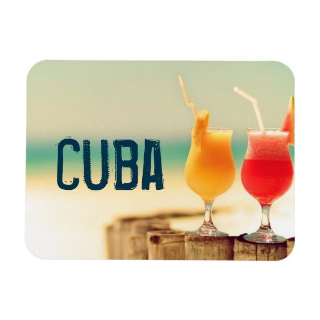 Cuba cocktails magnet (Horizontal)