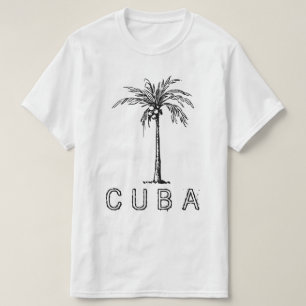 Cuba coconut tree black & white design T-Shirt