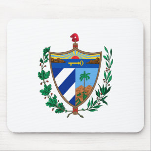 Cuba country coat arms symbol emblem flag mouse pad