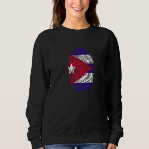 Cuba Country Flag Fingerprint DNA Sweatshirt