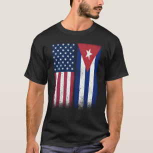 Cuba Cuban American Flags Proud USA Cuba T-Shirt