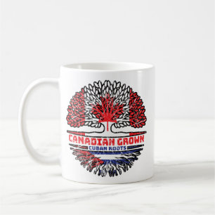 Cuba Cuban Canadian Canada Tree Roots Flag Coffee Mug